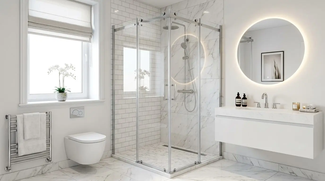 Modern Siyah & Gold Profilli Duş Kabinleri