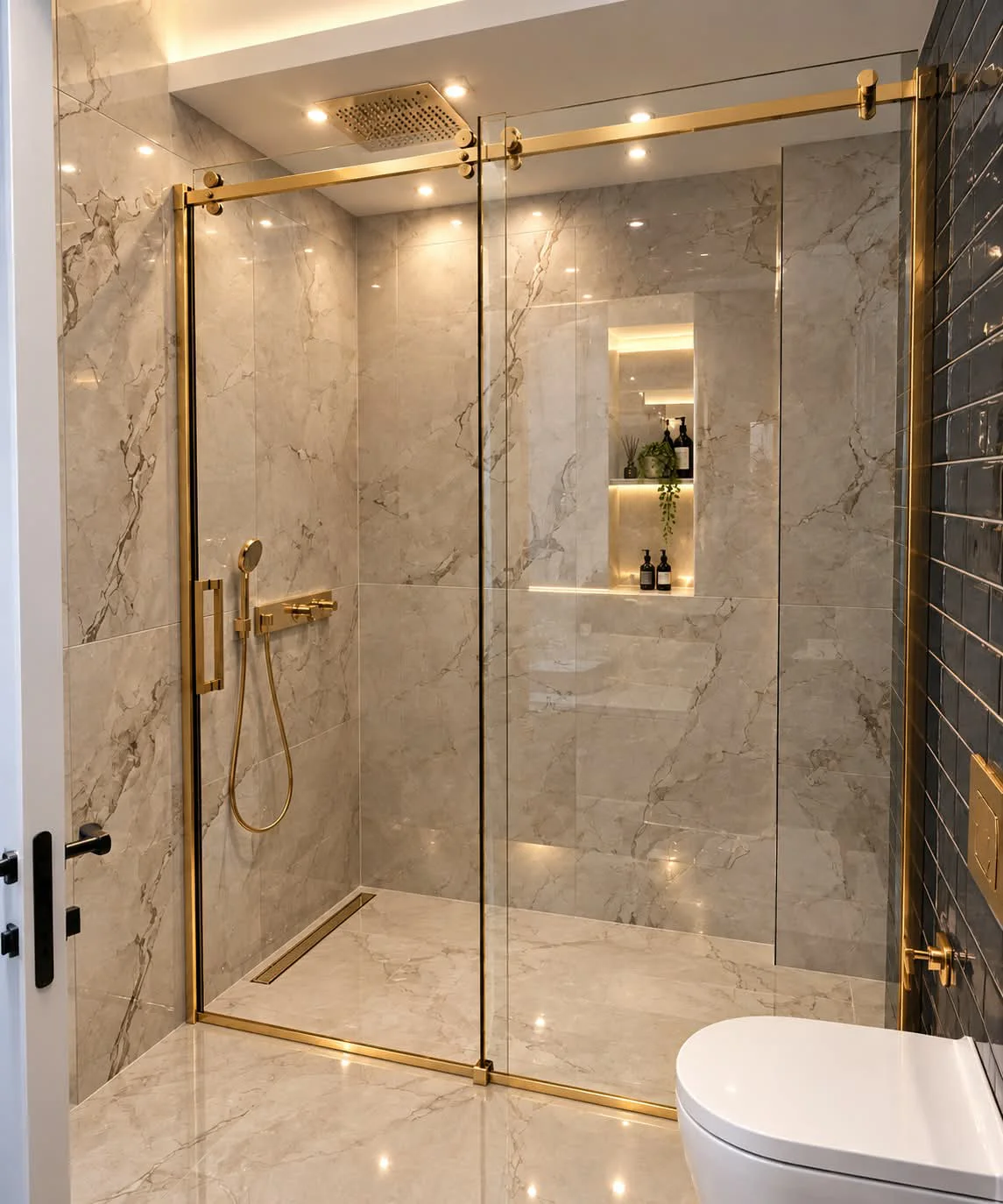 Gold Askılı Sistem Duşakabin – 1 Sabit 1 Kayar